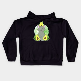 Tropical Avogato Kitty Cats Kids Hoodie